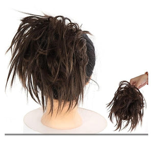 Hair Accessories Messy Bun Hair Slice Ponytail Hair Extensions with Elastic Rubber Band Synthetic Fluffy Bun Women Wig Hair Bun Hair Pieces For Women(002)