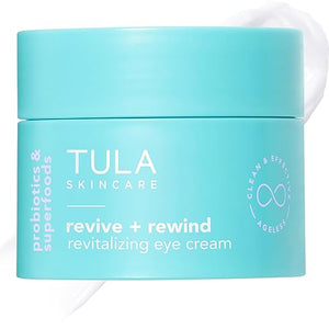 TULA Skin Care Revive &amp; Rewind Revitalizing Eye Cream - Smooth Fine Lines, Dark Circles &amp; Puffiness, 0.5 oz.