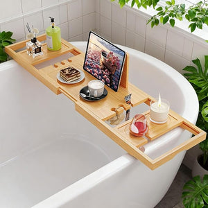 Bathtub TrayBath Tray for TubBath Tub Tray WoodBath Caddy Tray for BathtubBathtub Trays for Tub As Gifts for Women Or House Warming Gifts New Home