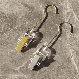 5Pcs Acrylic Hair Extension Hangers for Wig Holder Laundry Hanging Hook Clips for Hairpin Hairdressers Hangers for Wig Storage Weft Extension Storage Clips