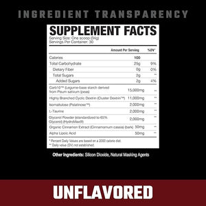 Axe &amp Sledge Supplements Demo Day Intra-Workout Carbohydrate Powder with Cluster Dextrin Carb10 Hydromax &amp Palatinose Enhances Performance and Pumps 30 Servings (Unflavored)