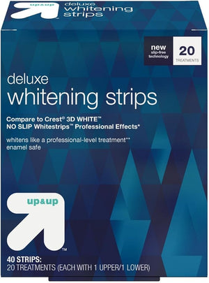 Deluxe Whitening Strips -20 Day Treatment - Up&amp;Up153; (Compare to Crest 3D White No Slip Whitestrips Professional Effects)