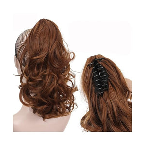 SONGCHAO Fake Hair Bun 1 Pack Synthetic Wavy Ponytail Extension Wig Claw Clip Heat Resistant Fiber Wavy Ponytail Ladies Hair Extension Bun Hair Accessories (Color : 005)