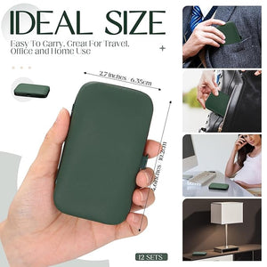 Geosar 12 Sets Manicure Set Nail Clippers Pedicure Kit 8 in 1 Grooming Stainless Steel Kits Nail Care Tools with Travel Case Xmas Gifts Christmas Stocking Stuffers for Men Women(Green)