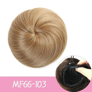 Messy Hair Bun Synthetic Hair Bun Straight Chignon for Women Girls Clip in Hair Tail Extension Hairpiece Drawstring Ballet Hair Bun Ponytail Extension Ponytail Hairpiece for Daily Wear (Color : 103
