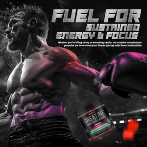Creatine Monohydrate Gummies Creatine Complex for Men &amp Women for Improve Endurance Strength &amp Recovery with L-Glutamine Beta-Alanine Vitamin B12 Sugar-Free Vegan No Bloating GMP-certi