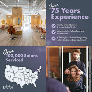 Pibbs 1512 Black Table Mount Flat Iron Holder, Heavy-Duty Stainless Steel Construction, Holds Up to 3 Flat Irons and 1 Curling Iron, Durable Salon Appliance Organizer for Professional Stations