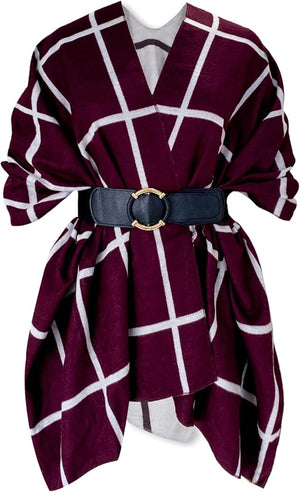 Moss Rose Women's Shawl Wrap Poncho Ruana Cape Open Front Cardigan Shawls for Fall Winter