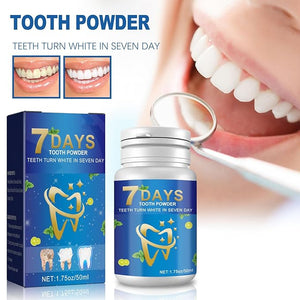 7 Days Tooth Cleaning Powder,50ml Teeth Whitening Powder,7 Days Tooth Powder Whitening,Mint Tooth Powder,Yellow Teeth Stain Remover,Peroxide Free Toothpaste,for Removing Tartar (3PCS)