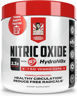 Old School Labs Nitric Oxide Booster for Men &amp Women Pre-Workout Supplement with HydroNOx¢â Citrulline HCl &amp S7¢ç Blend for Enhanced Blood Circulation Muscle Pump &amp Endurance - 150 Vegan C