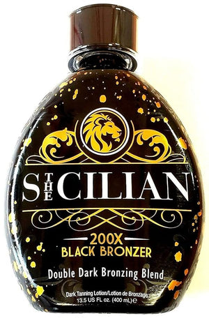 The Sicilian 200X Black Bronzer Dark Tanning Lotion Indoor Tanning Beds &amp; Outdoor Bronzing Sun Tan Lotion