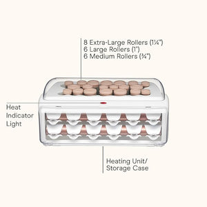 INFINITIPRO BY CONAIR Ceramic Flocked - Hot Rollers for Long Medium and All Hair - Hair Curler - Hair Roller Clips Included - 1 1/4-inch 1-inch and 3/4-inch Rollers