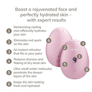 GESKE SmartAppGuided¢â Facial Hydration Refresher | 4 in 1 | Water Atomizer | Moisturizing Spray Machine | Face Mister | Humidifier for Natural Glow | Reduce Redness &amp; Dry Skin