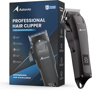 Professional Hair Clippers for Men ? Zero-Gap Adjustable Blade, Long-Lasting 300-Min Battery, Quiet + Powerful Motor, LED Display ? Cordless Barber Clipper for Fades &amp; Lineups
