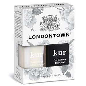 LONDONTOWN kur Nail Conceal &amp; Go Duo Set, Includes Nail Illuminating Concealer &amp; Gel Genius Top Coat, 2 Piece Set, 0.4 Fl Oz