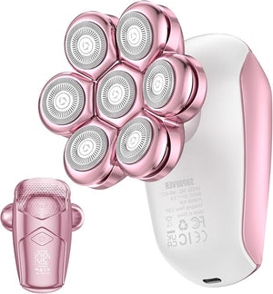 SHPAVVER Electric Razors for Women Legs: Rechargeable Body Shaver - Waterproof Wet Dry Hair Remover - Trimmer for Lady Face Underarms