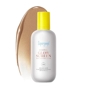 Supergoop! Glowscreen Soft-Radiance Drops Mineral SPF 40 - Golden Hour - 1.7 oz - Visibly Illuminates Smooths Evens Skin &amp Blurs Pores Instantly - All Skin Types