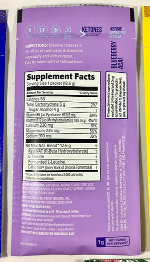 PR?VIT OS NAT¢ç Blueberry Acai Supplements ? Charged - for Men and Women (20 Count)