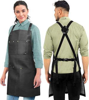 Under NY Sky Leather Apron and Tool Holder - Professional Products for Hair Stylists Barbers &amp Hairdressers