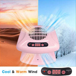 Air Nail Dryer with Automatic Sensor 300W Timing Air Nail Fan Blow Dryer for Both Hands and Feet Warm &amp Cool Wind Blower Dryer for Regular Nail Polish Home and Salon Use No Harmful (Pink)
