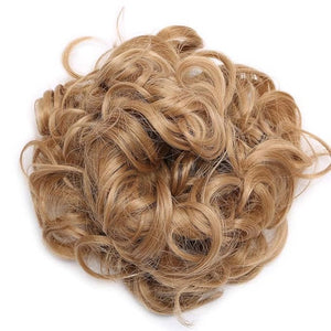 EARSHOT Hair Buns Hair Piece 80cm Women's Synthetic Bun Messy Bun with Elastic Band Hair Bun Curl Wig Ponytail Extension Hair Extensions Wig Hair Accessories For Girls (Color : Ash brown)