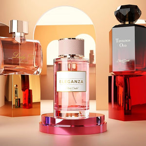 Eleganza Gift Set - Fruity Chypre Fragrance - Perfume for Women and Body Lotion - Notes of Strawberry, Bergamot, Orange Blossom - 3 pc