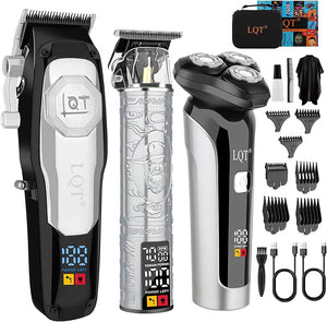 Hair Clipper Kit for Men Grooming Set with Precision Hair Clippers Detail Trimmer Shaver and Travel Case - Hair Cutting Kit for All Hair Types Home &amp Professional Use
