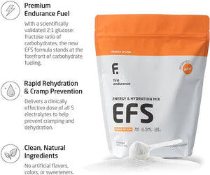 EFS Hydration &amp; Endurance Drink Mix - Premium Carbohydrates for Energy &amp; Performance, Electrolytes for Rapid Rehydration &amp; Running, Cycling and Triathlon Nutrition | Isotonic Energy Fuel |