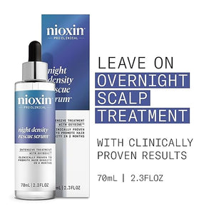 Nioxin Night Density Rescue Serum | Overnight Hair Thickening Serum | Protects Against Hair Breakage | Intensive Treatment with Oxydine | 2.4 Fl oz.
