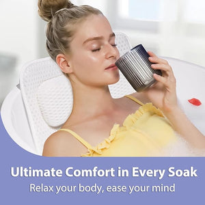 Full Body Bath Pillow for Tub Luxury Bathtub Pillow for Full Back Head and Neck Support Quick Dry Bath Cushion 168 Suction Cups Bathtub Accessories for Gift
