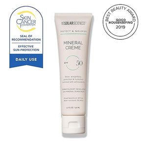 MDSolarSciences Mineral Cr?me SPF 50 Sunscreen for Face ? Water-Resistant Broad Spectrum UV Protection ? Blendable Micronized Zinc Oxide ? Smooth Natural Matte Finish