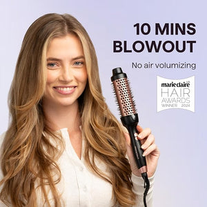 Wavytalk Thermal Brush, 1.5 Inch Blowout Express Ionic Thermal Round Brush Creates Blowout Look in 10 Minutes Makes Hair Shinier &amp; Smoother, Dual Voltage (Lavender Purple)