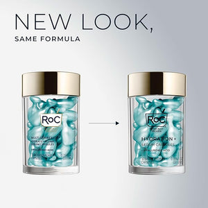 RoC Multi Correxion Hyaluronic Acid Night Serum Capsules (30 CT) for Intense Hydration + RoC Retinol Capsules (7 CT) Anti-Aging Skin Care Wrinkle Treatment for Women and Men