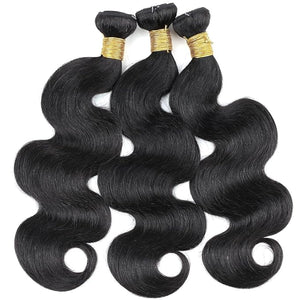 Brazilian Human Hair Bundles Body Wave Human Hair Single Bundle 10inch 100% Unprocessed Virgin Human Hair Body Wave Raw Quick Weaves Deals Natural Black