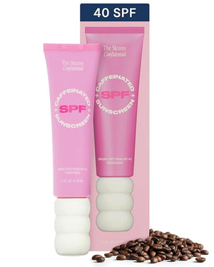 The Skinny Confidential Tinted Sunscreen, SPF 40 - Fragrance Free Face Moisturizer with No White Cast - Non-Greasy &amp; Lightweight Caffeinated Mineral Sunscreen Lotion with Zinc Oxide &amp; Titanium