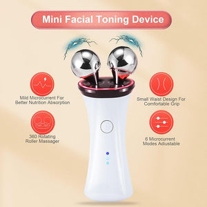Microcurrent Facial Device - Electric Face Lifting &amp Toning for Face &amp Neck for Mother &amp Companion - Handheld Skin Care Device (White)