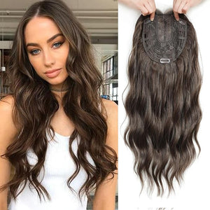 20" Wavy Hair Topper 6.5"x6.5" Base Size Hair Toppers for Women with Thinning Hairtoppers Hairpieces Synthetic hair Wig Wavy Clip in