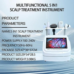 Scalp and Skin Analysis Machine 10 Inch Digital Scalp Camera with 50x/200x Lenses Rechargeable Skin Health Detection Use for Home Spa and Salon