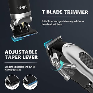 Ufree Hair Clippers for Men Professional Clippers and Trimmers Set Cordless Clippers for Hair Cutting Beard Trimmer Barber Clippers Rechargeable Electric Shaver Gifts for Men