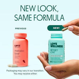 Love Wellness Metabolove | Metabolism Booster for Women Supplement | Combat Cravings &amp; Boost Energy Supplement | Cortisol &amp; Thyroid Support for Women | Stimulant Free, Vegan &amp; Gluten-Free