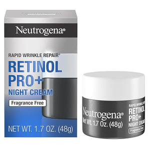 Neutrogena Retinol Pro+ Anti-Wrinkle Night Moisturizer Rapid Wrinkle Repair Anti-Aging Face &amp Neck Cream Formulated without fragrance parabens dyes &amp phthalates Retinol 1.7 oz