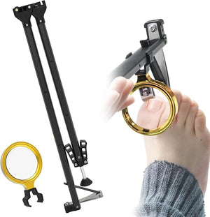 Foldable Extended Long Handle Toenail Clippers with Magnifier-4mm Wide Jaw &amp Ergonomic Design for Seniors Arthritis&amp Limited Mobility | Heavy-Duty No-Bend Trimming Tool-Free Foldable (32 B
