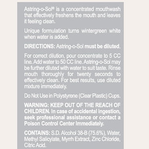 Astring-O-Sol Concentrated Mouthwash and Gargle ? Freshens Breath Cleans Mouth and Promotes Oral Hygiene ? Highly Concentrated Formula for Long-Lasting Use 8 Fl Oz