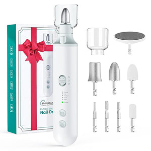 Cordless Nail Drill Electric Nail File: Professional Manicure Pedicure Kit for Acrylic Gel Nails Grind Trim Polish 5-Speed Brushless Electric Foot Callus Remover Nail Tool for Women &amp Men