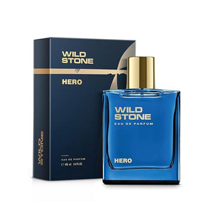 Wild Stone Hero Perfume for Men| Luxury Eau De Parfum | Long-Lasting Fragrance | Premium Perfume for Men | Infused with Aromatic &amp; Marine Notes 100 ml 3.4 Fl oz | Vegan | Clean Ingredients