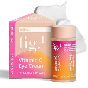 Fig.1 Triple Action Vitamin C Eye Cream Refill | Anti Aging Under Eye Cream for Dark Circles Puffiness &amp Wrinkles | Vitamin C + Caffeine to Glow &amp Refresh Tired Eyes | Fragrance-Free Refilla