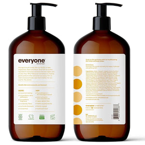 Everyone 2-in-1 Lotion for Hands/Body 32 ounce (Pack of 2) Coconut and Lemon made with Essential Oils for Men and Women