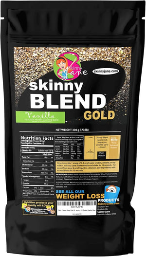 Skinny Blend Gold ? Protein Shake for Women ? Low Sugar Low Carb ? Supports Metabolism and Energy ? Creamy Vanilla ? 15 Servings