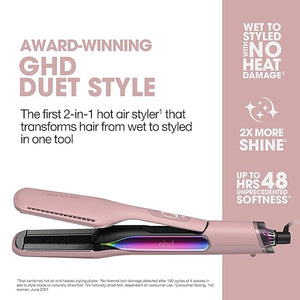 ghd Duet Style - 2-in-1 Flat Iron Hair Straightener + Hair Dryer in One Tool | Transform Hair from Wet to Styled with No Heat Damage | Blow Dry with No Fizz | 2X More Shine