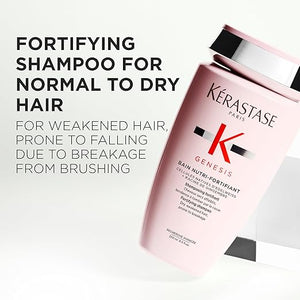 Kerastase Genesis Strengthening Nutri-Fortifiant Shampoo - For Weak or Damaged Hair Detangles &amp Hydrates For Normal to Dry Hair